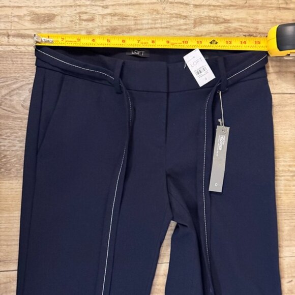 Ann Taylor LOFT Marisa Fit Navy Blue Trouser Pants Size 0 - Picture 3 of 5
